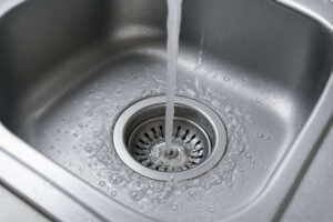 Neither vinegar nor baking soda: Pour half a glass of this in and the drain cleans itself