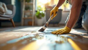 A handyman’s trick: removing old paint splatters from floors using vinegar: the sustainable way