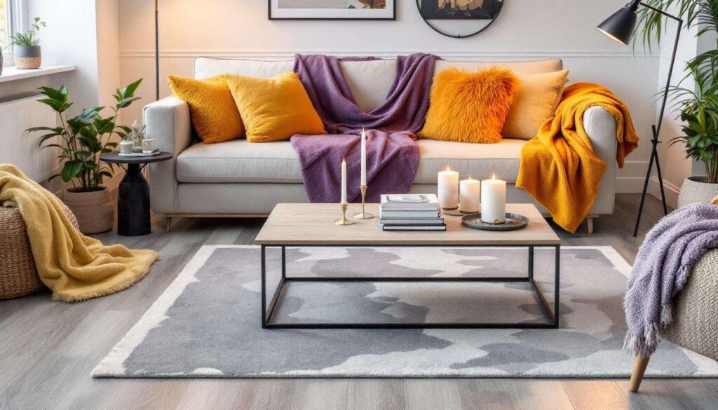 Grey Vinyl Floors and a Chilly Living Room? Transform Your Space with This Simple Décor Plan Without Changing the Flooring